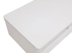 Hot Vente-unique Mesa de centro 2 gavetas e 2 nichos com LEDs - SYLPIA Branco
