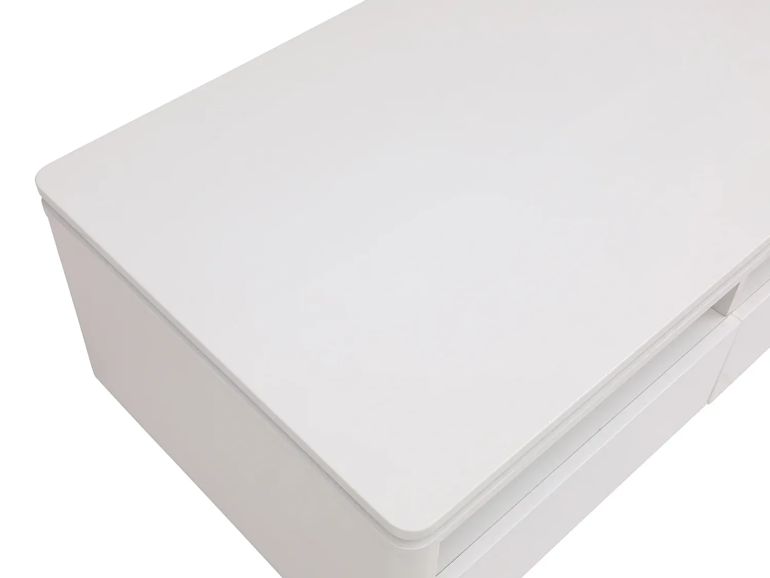Hot Vente-unique Mesa de centro 2 gavetas e 2 nichos com LEDs - SYLPIA Branco