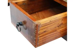 Mesa De Centro*vidaxl Mesa de centro + gavetas 90x45x35 cm madeira reciclada maciça Natural claro