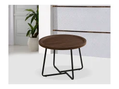 Mesa De Centro*Casa Vital Mesa de centro - MDF e metal - escuro - LIMO Castanho