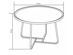 Mesa De Centro*Casa Vital Mesa de centro - MDF e metal - escuro - LIMO Castanho