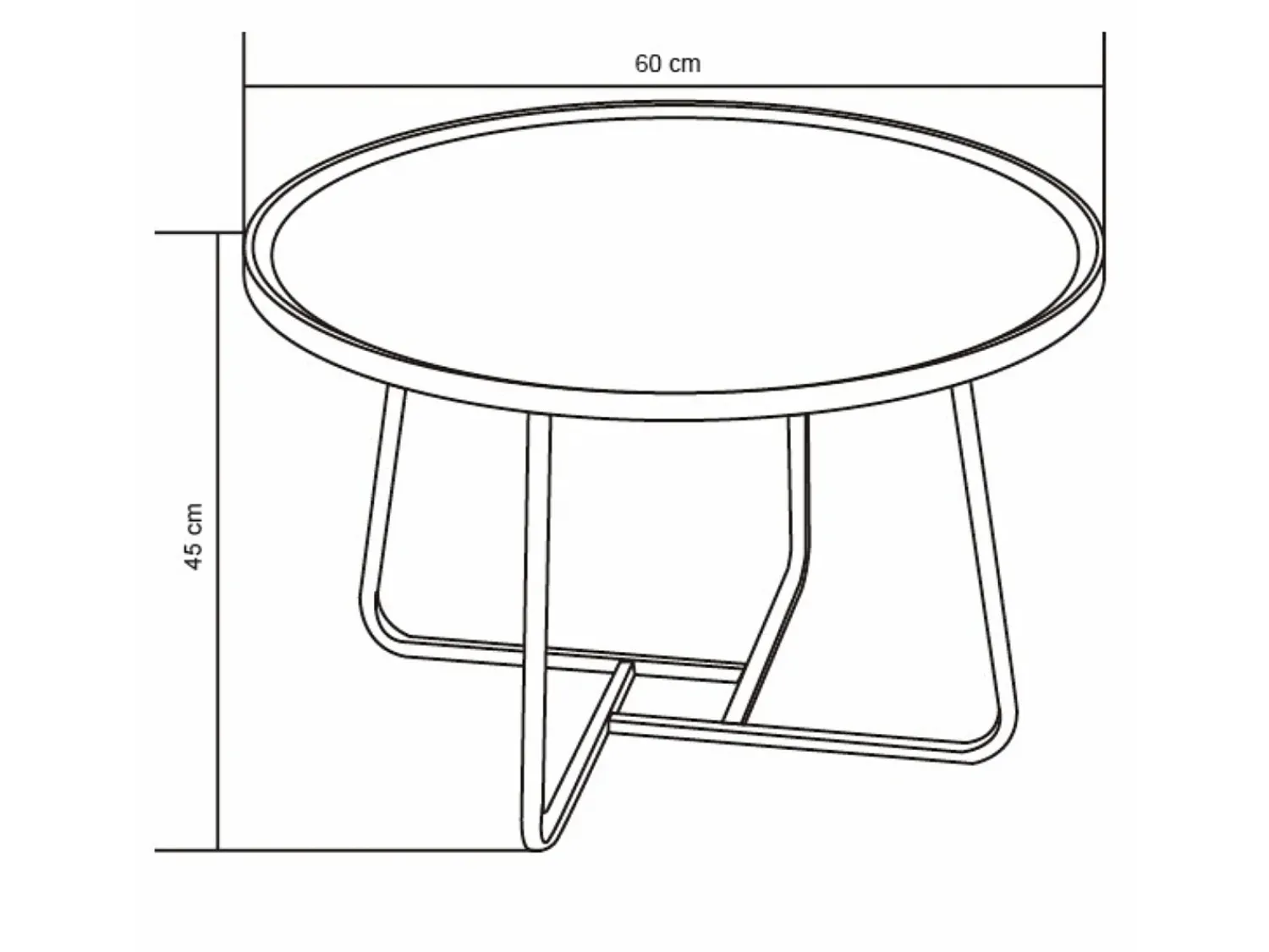 Mesa De Centro*Casa Vital Mesa de centro - MDF e metal - escuro - LIMO Castanho