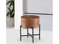Discount Casa Vital Mesa de centro - MDF e metal - - MAKINA Castanho