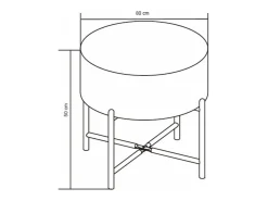 Discount Casa Vital Mesa de centro - MDF e metal - - MAKINA Castanho