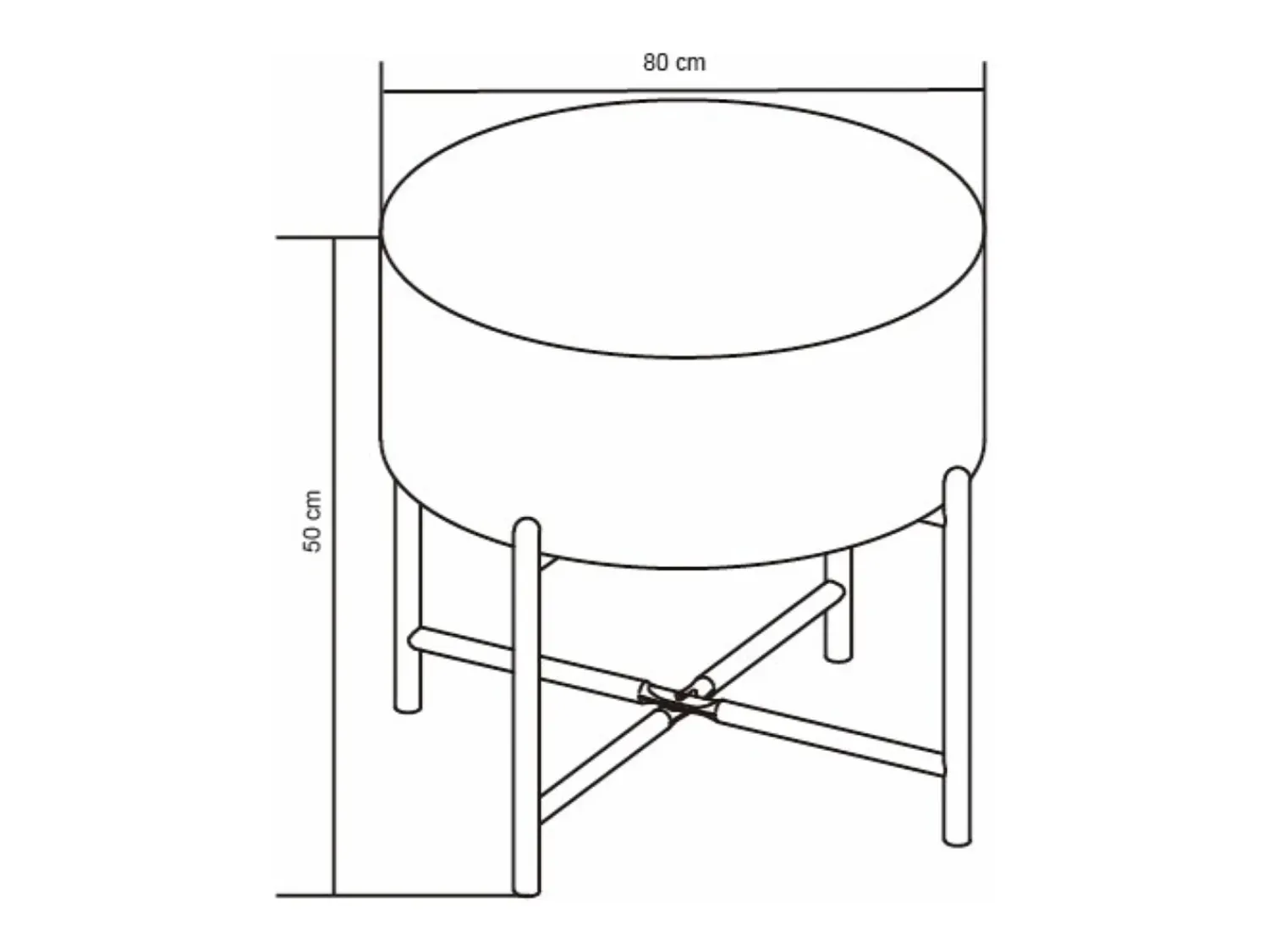 Discount Casa Vital Mesa de centro - MDF e metal - - MAKINA Castanho