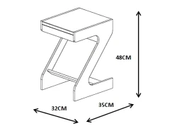 Mesa De Centro|Casa Vital Mesa de centro - MDF e vidro - branca - LARO Branco
