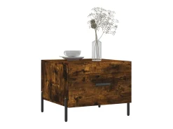 Mesa de centro | Mesa de apoio 50x50x40 cm derivados de madeira carvalho fumado^ Mesa De Centro