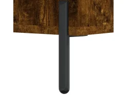 Mesa de centro | Mesa de apoio 50x50x40 cm derivados de madeira carvalho fumado^ Mesa De Centro
