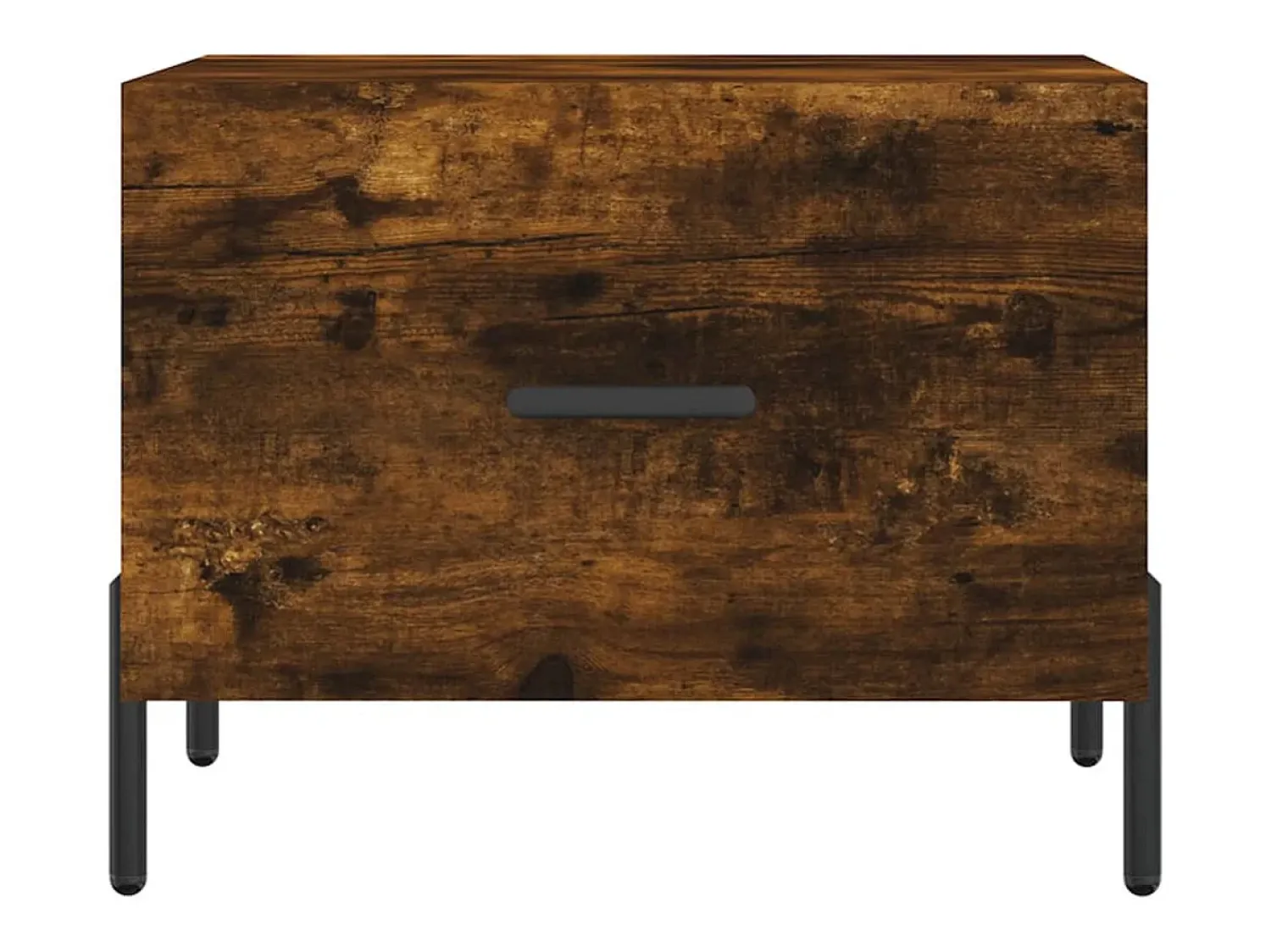 Mesa de centro | Mesa de apoio 50x50x40 cm derivados de madeira carvalho fumado^ Mesa De Centro