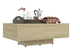 Mesa de centro | Mesa de apoio 85x55x31 cm contraplacado carvalho sonoma^ Mesa De Centro
