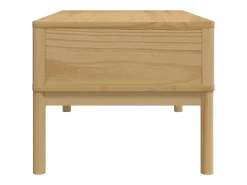 Mesa De Centro* Mesa de centro | Mesa de apoio FLORO 99x55.5x45 cm pinho maciço mel Castanho