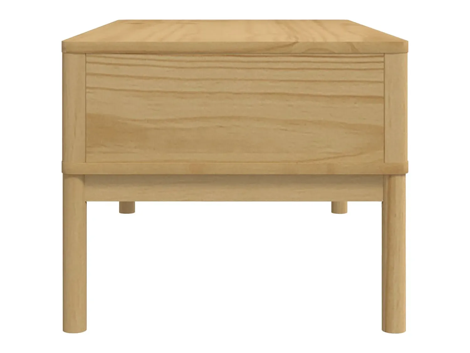 Mesa De Centro* Mesa de centro | Mesa de apoio FLORO 99x55.5x45 cm pinho maciço mel Castanho
