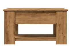 Hot Mesa de centro | Mesa de apoio | Mesa de café 79x49x41 cm derivados madeira carvalho artisiano Castanho