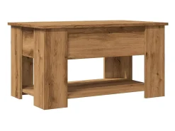 Hot Mesa de centro | Mesa de apoio | Mesa de café 79x49x41 cm derivados madeira carvalho artisiano Castanho