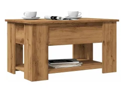 Hot Mesa de centro | Mesa de apoio | Mesa de café 79x49x41 cm derivados madeira carvalho artisiano Castanho
