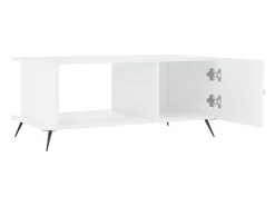 Mesa de centro | Mesa de apoio 90x50x40 cm madeira processada brilhante^ Mesa De Centro