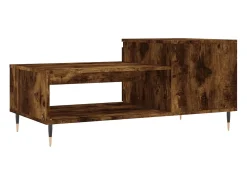 Mesa De Centro| Mesa de centro | Mesa de apoio 100x50x45 cm derivados madeira carvalho fumado Castanho