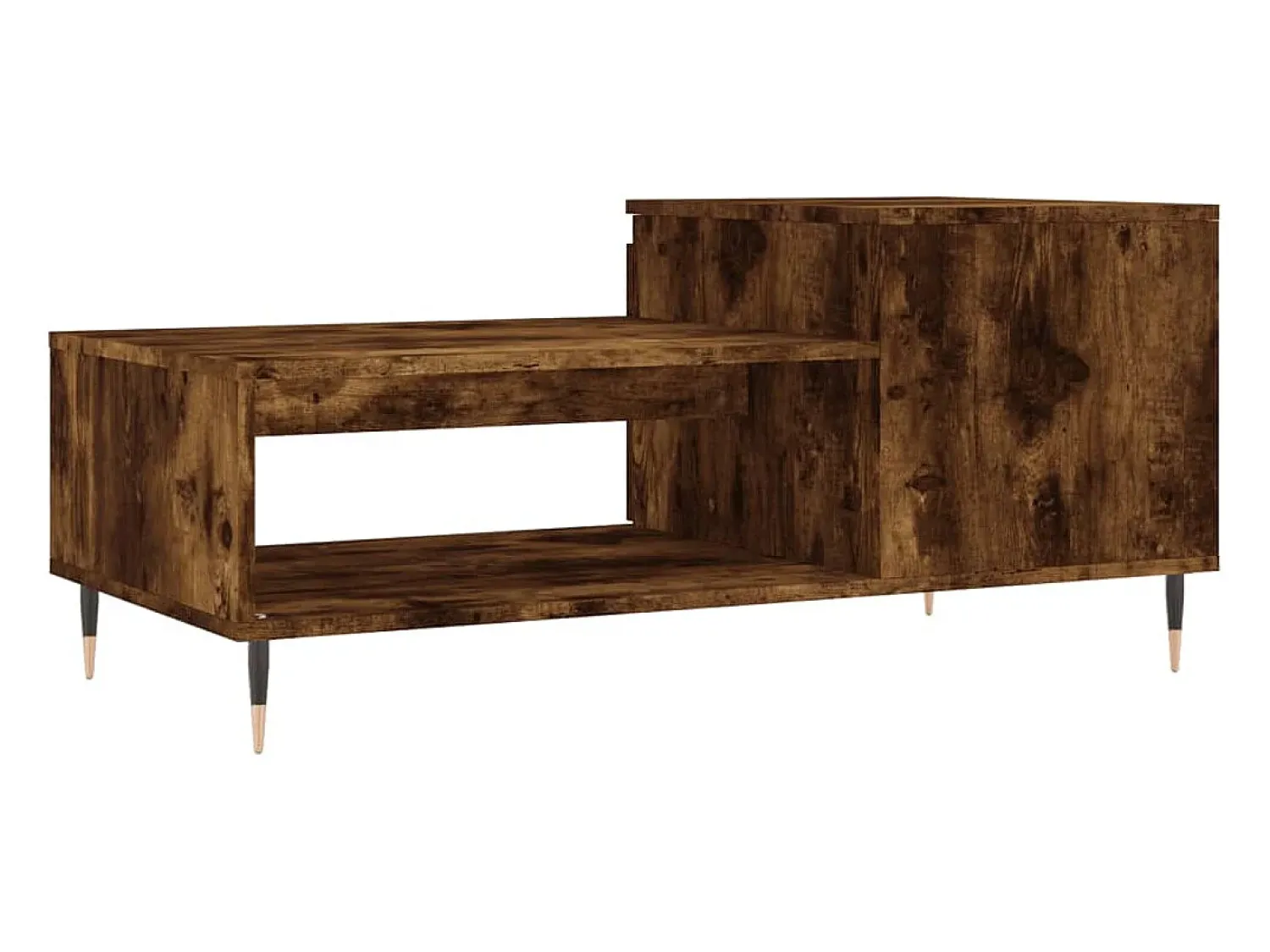 Mesa De Centro| Mesa de centro | Mesa de apoio 100x50x45 cm derivados madeira carvalho fumado Castanho