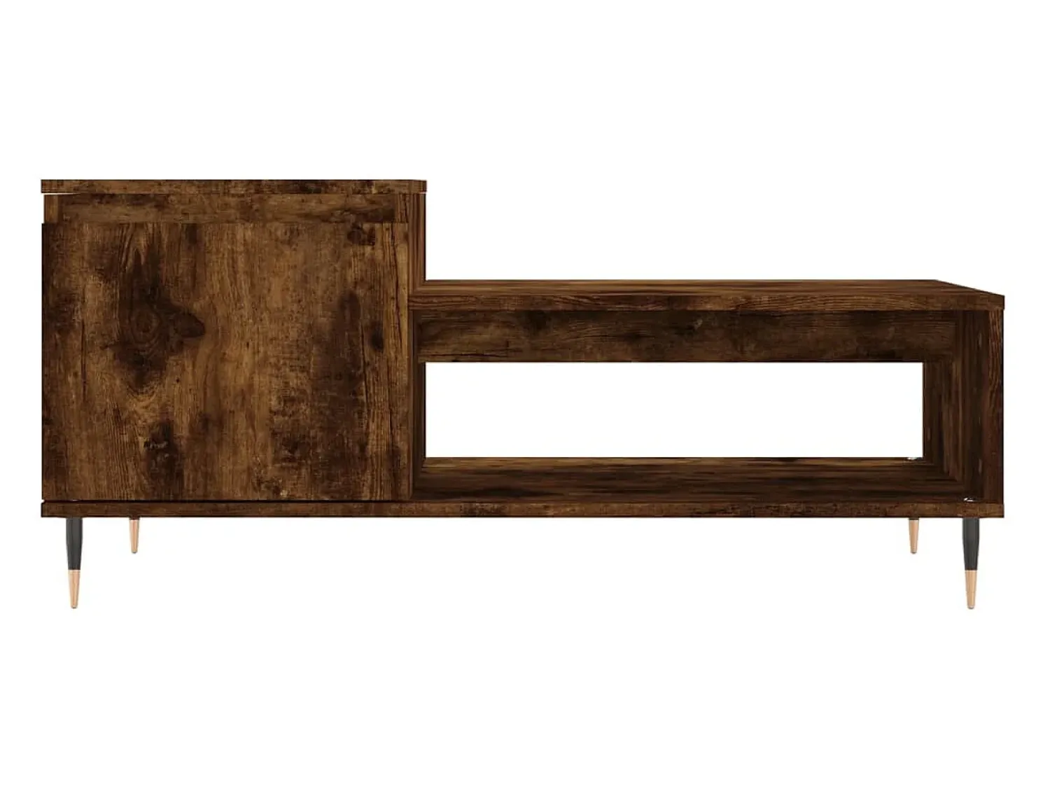 Mesa De Centro| Mesa de centro | Mesa de apoio 100x50x45 cm derivados madeira carvalho fumado Castanho