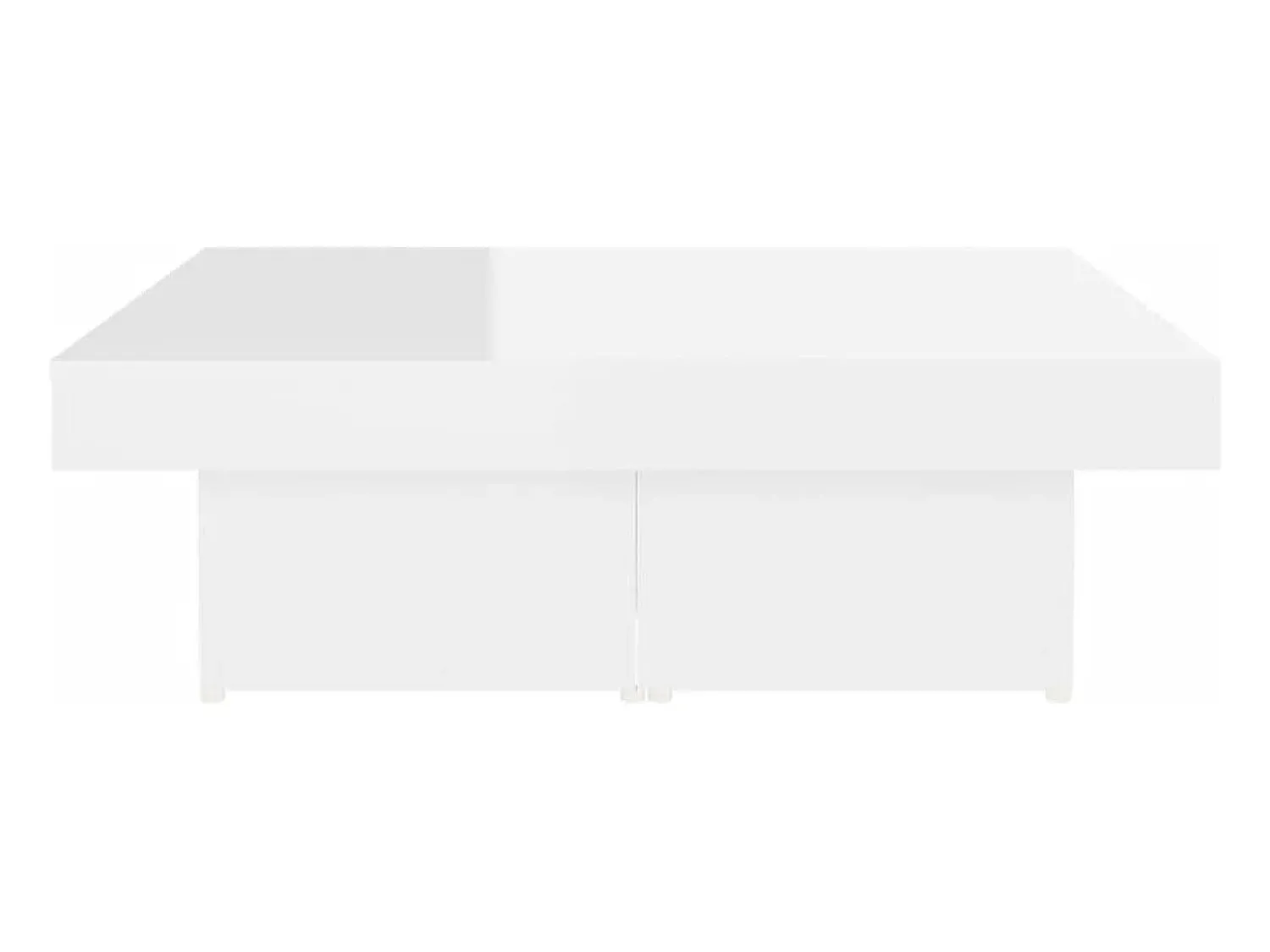 Hot Mesa de centro | Mesa de apoio 90x90x28cm derivados de madeira brilhante Branco