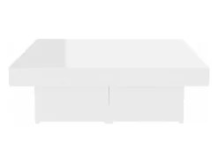 Hot Mesa de centro | Mesa de apoio 90x90x28cm derivados de madeira brilhante Branco