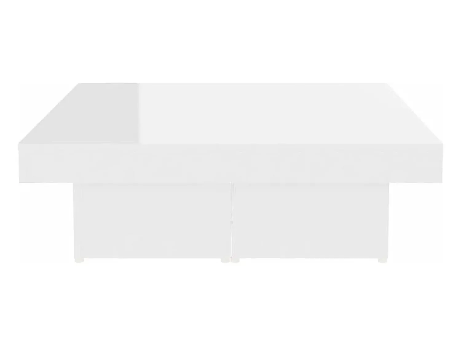 Hot Mesa de centro | Mesa de apoio 90x90x28cm derivados de madeira brilhante Branco