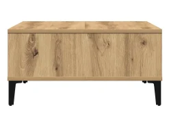 Mesa De Centro| Mesa de centro | Mesa de apoio | Mesa de café carvalho artisiano 60x60x30 cm Castanho