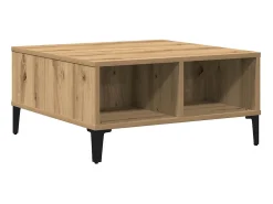 Mesa De Centro| Mesa de centro | Mesa de apoio | Mesa de café carvalho artisiano 60x60x30 cm Castanho