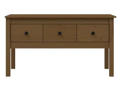 Mesa De Centro* Mesa de centro | Mesa de apoio 102x49x55 cm pinho maciço mel Castanho