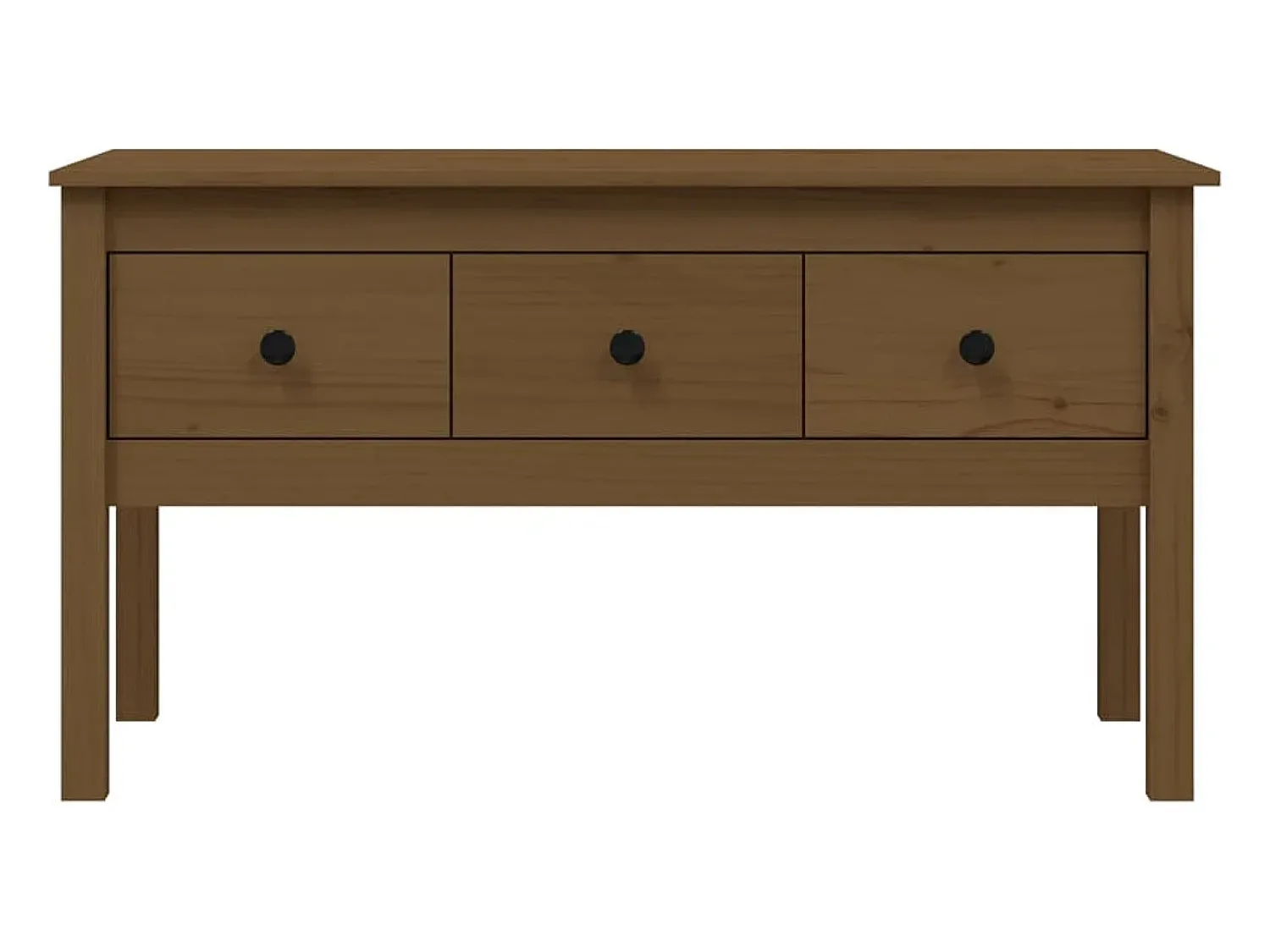 Mesa De Centro* Mesa de centro | Mesa de apoio 102x49x55 cm pinho maciço mel Castanho