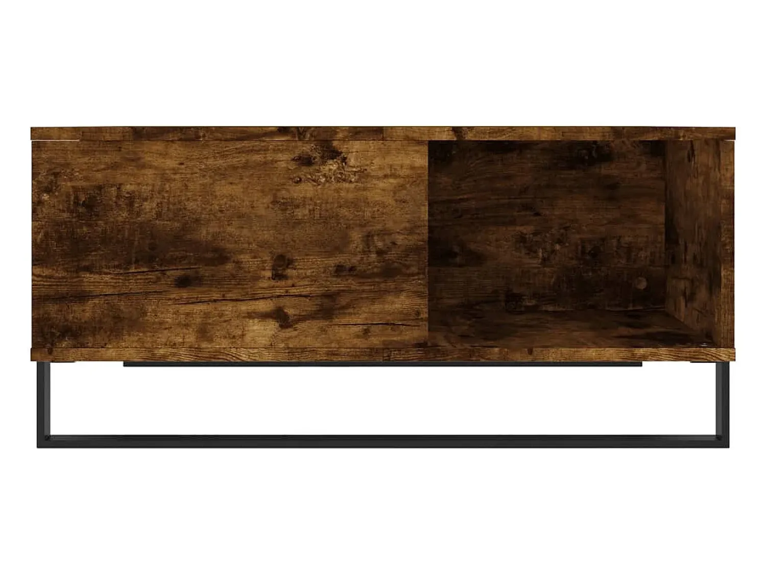 Mesa De Centro* Mesa de centro | Mesa de apoio 80x80x36.5 cm derivados madeira carvalho fumado Castanho