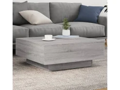 Outlet Mesa de centro | Mesa de apoio 80x80x31 cm contraplacado sonoma Cinzento