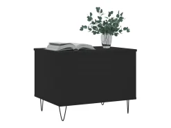 Outlet Mesa de centro | Mesa de apoio | Mesa de café 60x44.5x45 cm derivados de madeira Preto