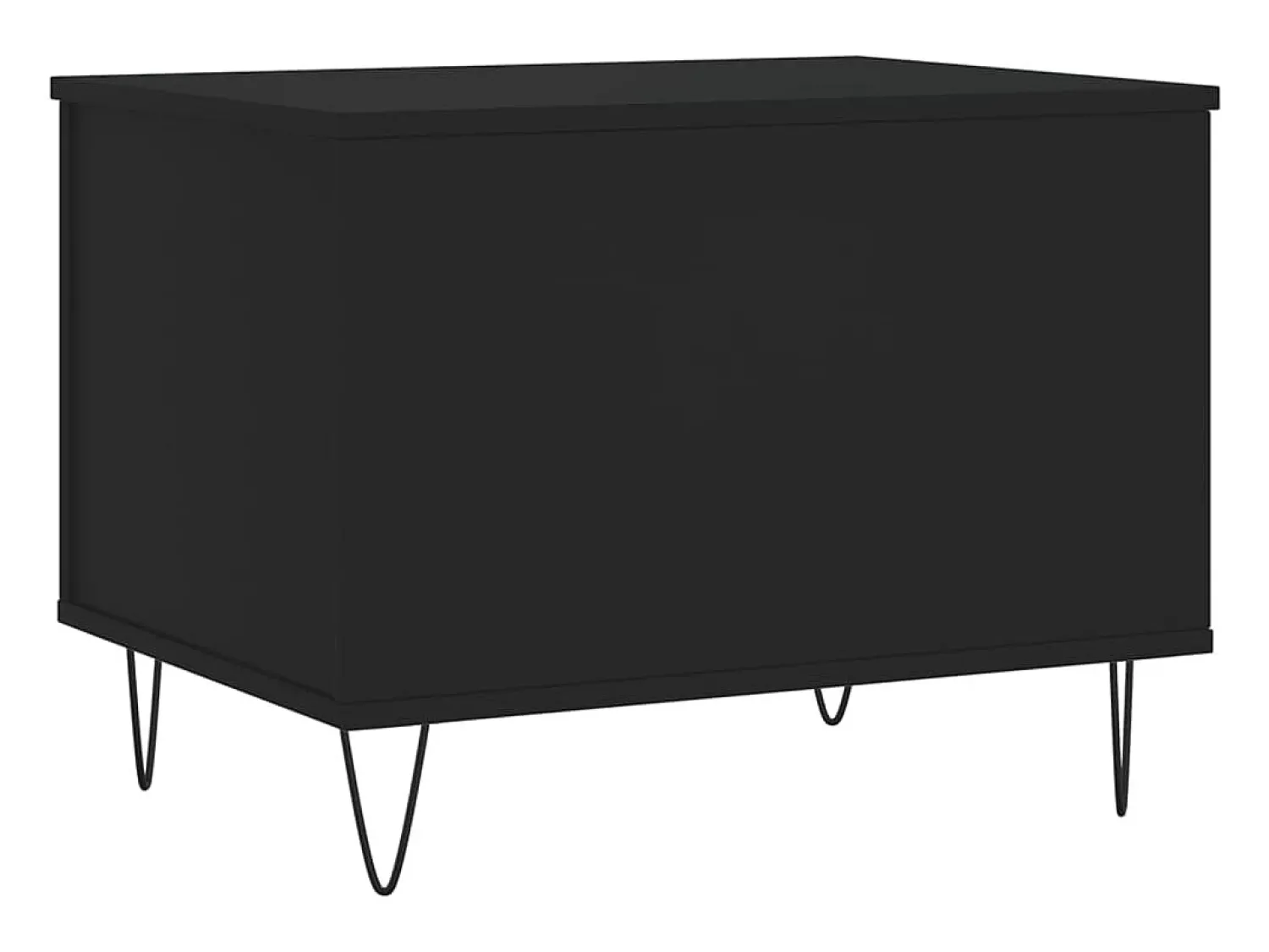 Outlet Mesa de centro | Mesa de apoio | Mesa de café 60x44.5x45 cm derivados de madeira Preto