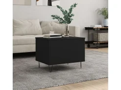 Outlet Mesa de centro | Mesa de apoio | Mesa de café 60x44.5x45 cm derivados de madeira Preto