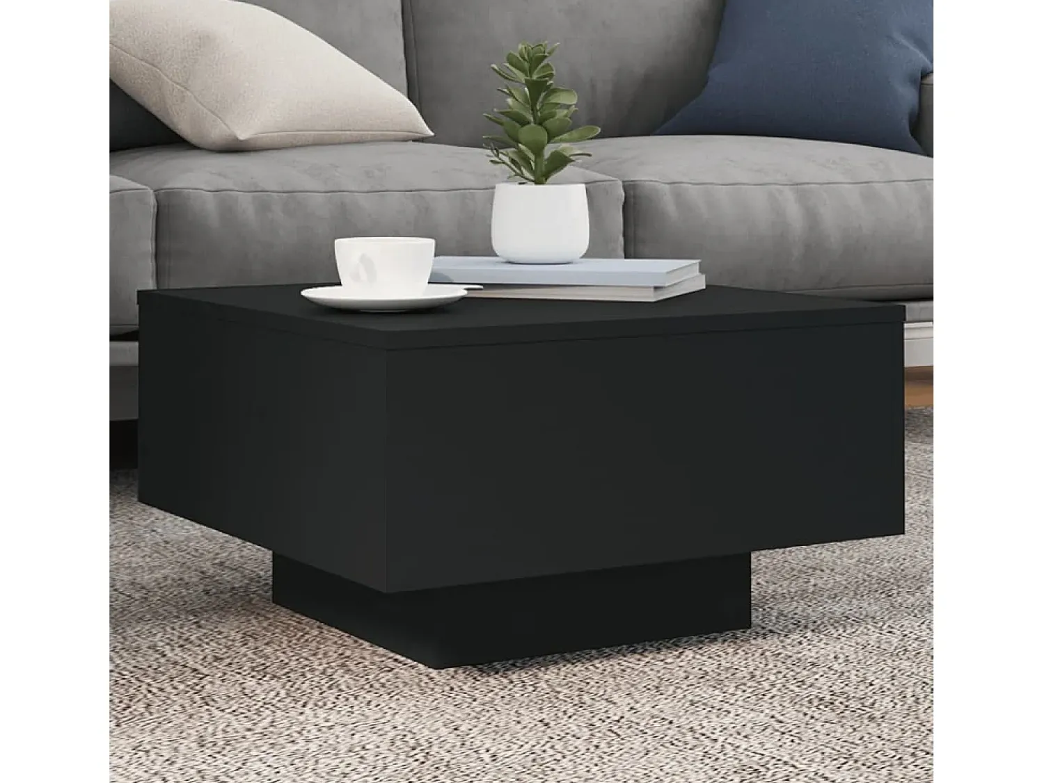 Mesa de centro | Mesa de apoio 55x55x31 cm derivados de madeira^ Mesa De Centro