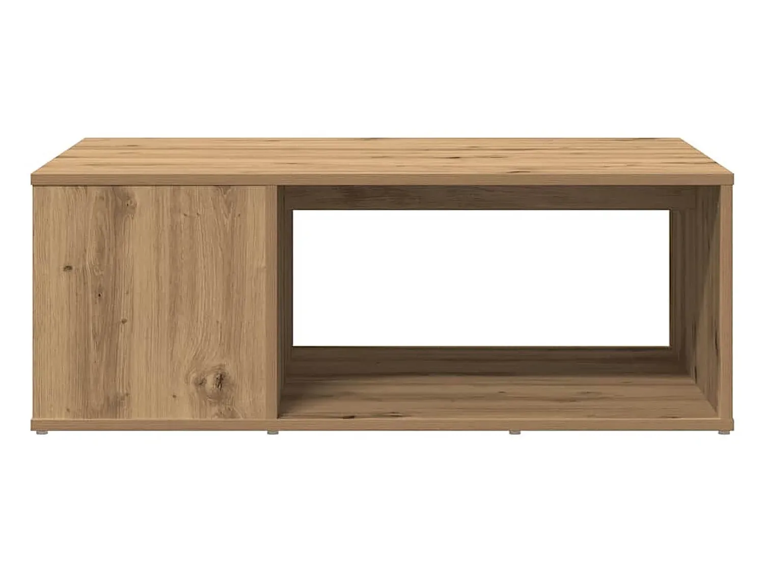 Mesa de centro | Mesa de apoio 90x67x33 cm deriv. madeira carvalho artisiano Castanho