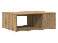 Mesa de centro | Mesa de apoio 90x67x33 cm deriv. madeira carvalho artisiano Castanho