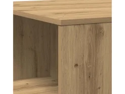 Mesa de centro | Mesa de apoio 90x67x33 cm deriv. madeira carvalho artisiano Castanho