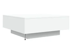 Mesa de centro | Mesa de apoio | Mesa de café com luzes LED 80x80x31cm^ Mesa De Centro