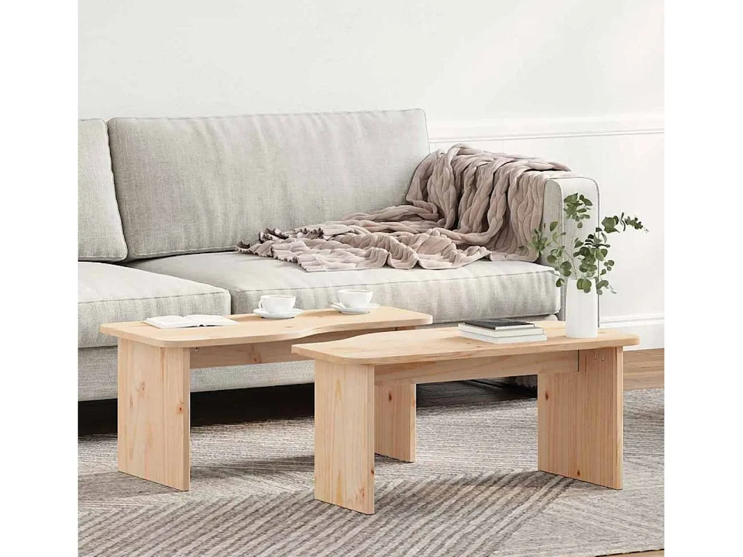 Mesa de centro | Mesa de apoio Natural 100x69x35.5 cm^ Mesa De Centro
