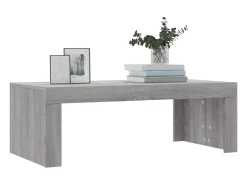 Mesa De Centro* Mesa de centro | Mesa de apoio 102x50x36cm derivados de madeira sonoma Cinzento
