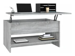 Mesa de centro | Mesa de apoio 80x50x40 cm derivados de madeira sonoma^ Mesa De Centro