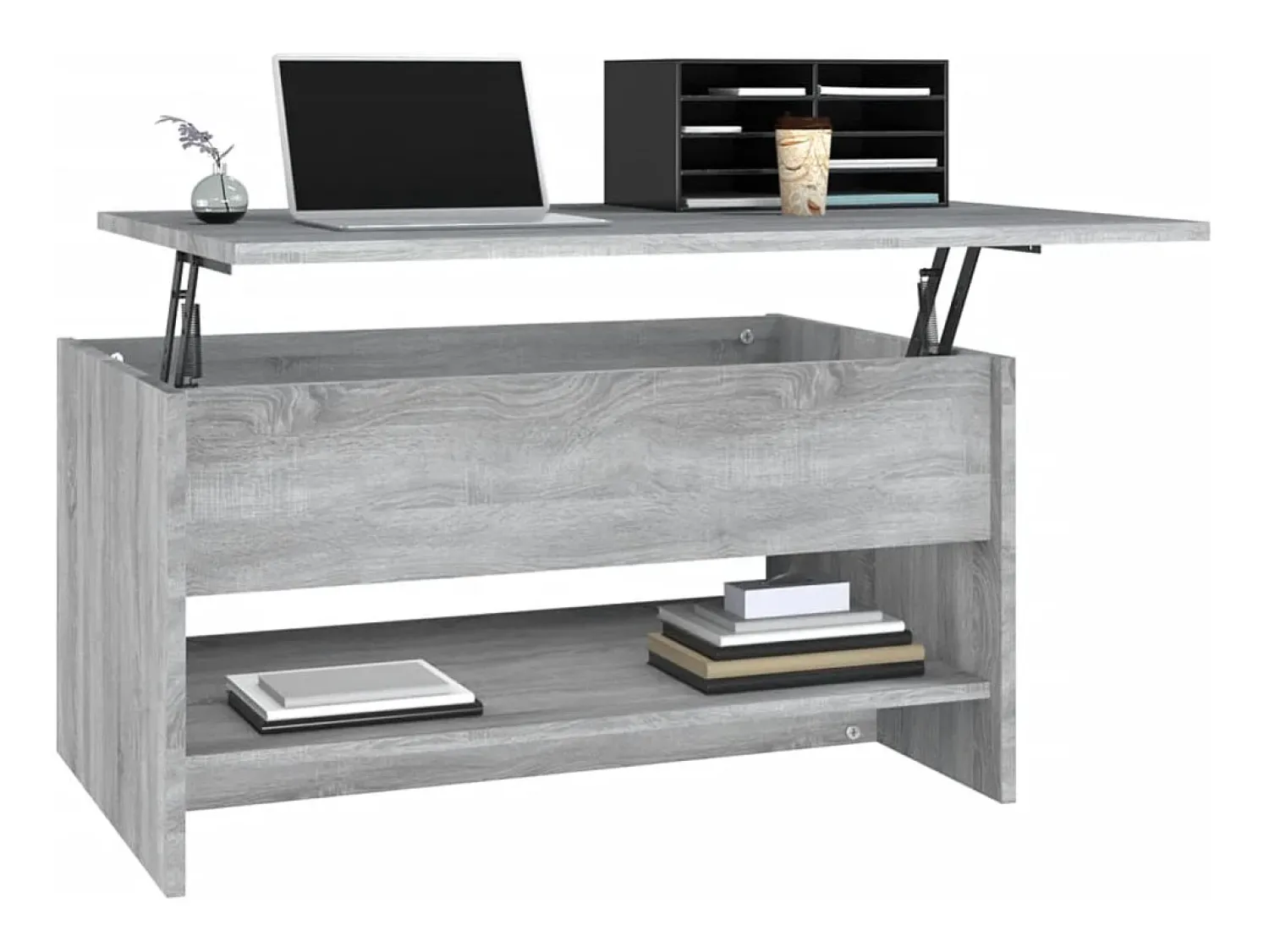 Mesa de centro | Mesa de apoio 80x50x40 cm derivados de madeira sonoma^ Mesa De Centro