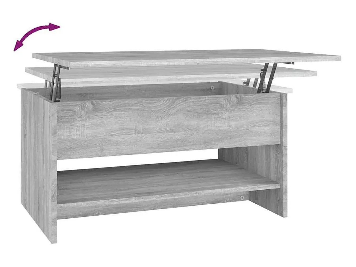 Mesa de centro | Mesa de apoio 80x50x40 cm derivados de madeira sonoma^ Mesa De Centro