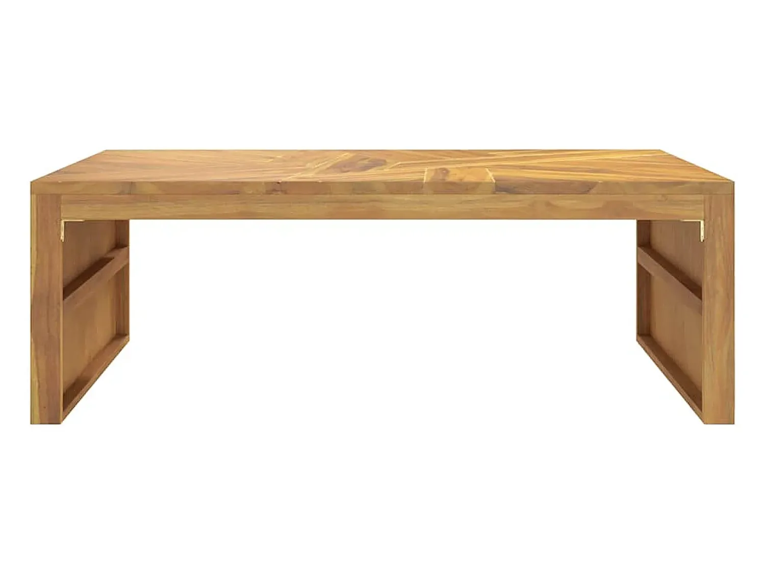 Mesa De Centro* Mesa de centro | Mesa de apoio | Mesa de café 110x60x38 cm madeira maciça teca Castanho