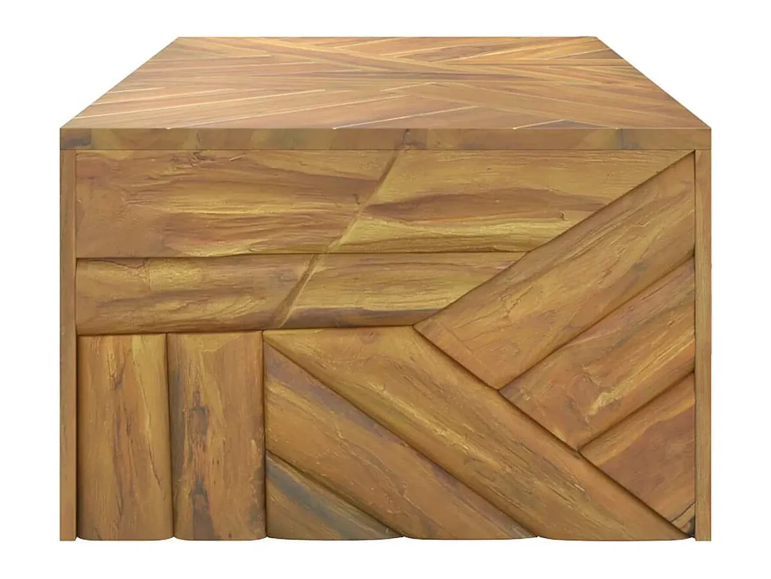 Mesa De Centro* Mesa de centro | Mesa de apoio | Mesa de café 110x60x38 cm madeira maciça teca Castanho