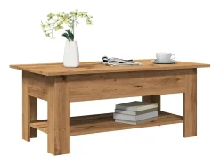 Mesa De Centro* Mesa de centro | Mesa de apoio | Mesa de café 102x55x42cm derivados de madeira carvalho artisiano Castanho