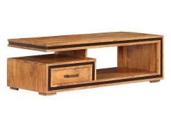 Mesa de centro | Mesa de apoio | Mesa de café 100x45x33 cm madeira de acácia maciça^ Mesa De Centro