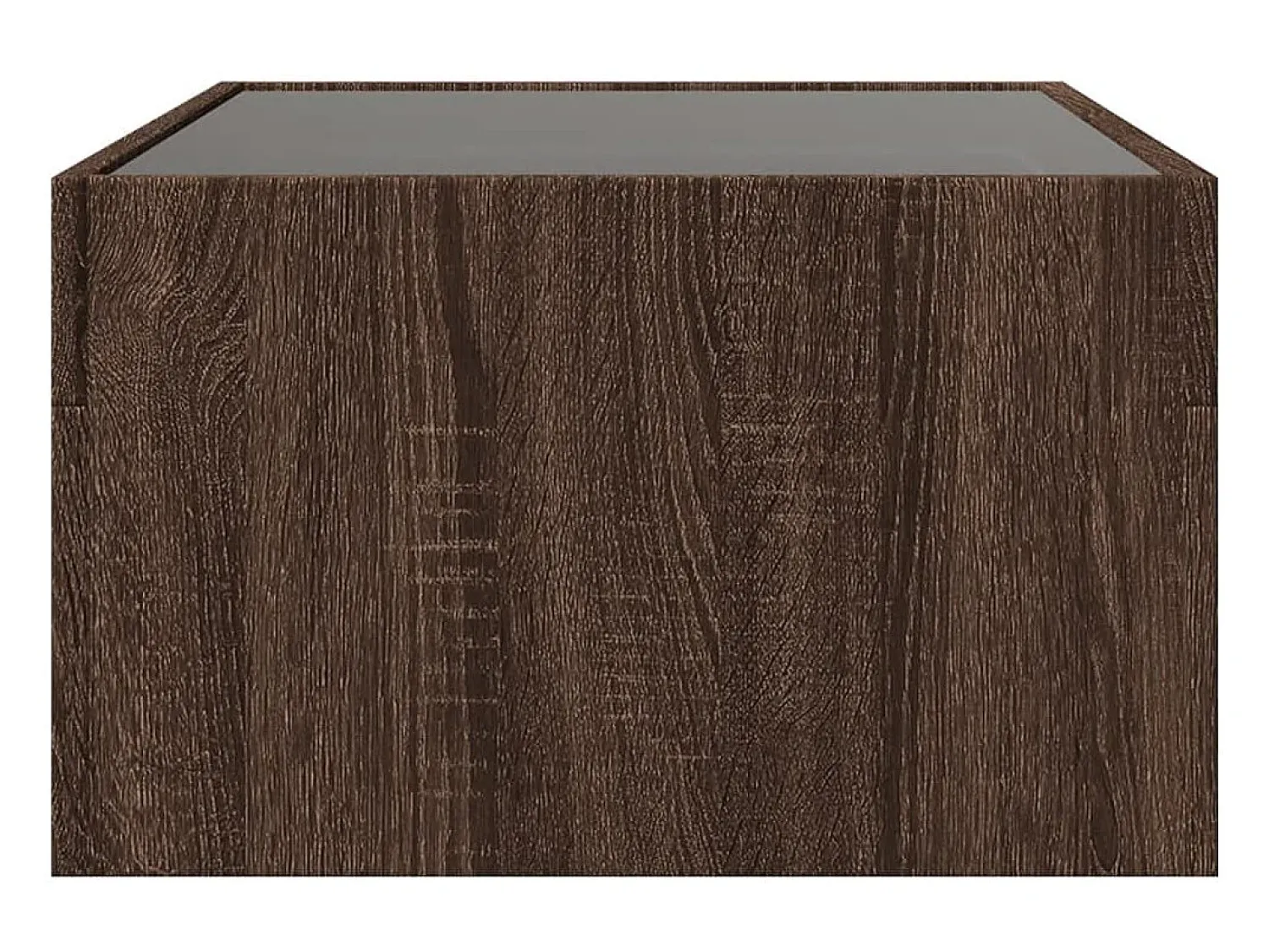 Mesa De Centro| Mesa de centro | Mesa de apoio luzes LED Infinity 70x50x30 cm carvalho Castanho